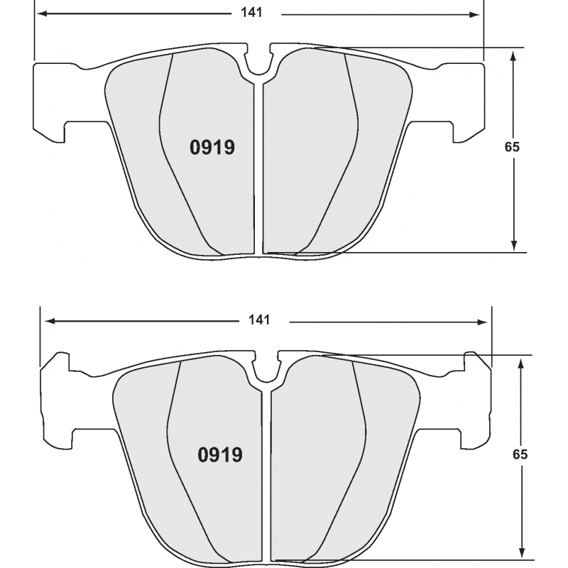 ABS-friendly for rear axles. Race brake pads - BMW 1M / M3
6 + 7 Series
rear brake pads